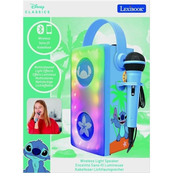 Kraftfull Stitch Lighted Bluetooth-högtalare med mikrofon