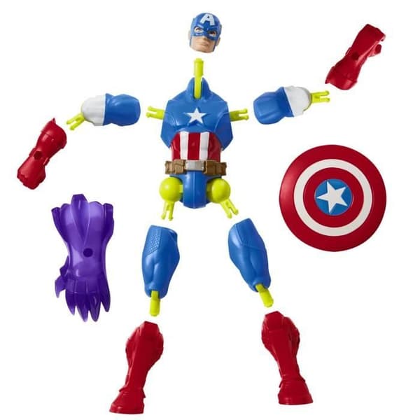 MixMashers Marvel Avengers Captain America Mixa och matcha figur med tillbehör