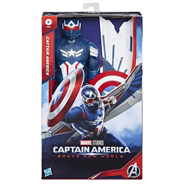 Marvel Studios Captain America Brave New World, 12-tums Captain America Deluxe-figur