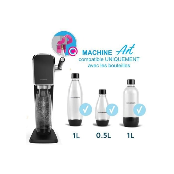 Sodastream Soda Machine - + Sparkling Water Machine Black Art Pack Diskmaskin
