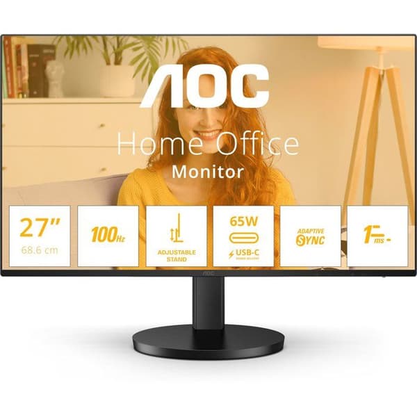 PC-skärm - AOC - 27" - QHD - 100Hz - IPS-panel - 1ms - Höjdjusterbar - Q27B3CF2