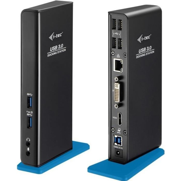 I-TEC ADVANCE USB 3.0 dockningsstation för bärbar / surfplatta - 7 x USB-portar - 4 x USB 2.0 - 3 xUSB 3.0 - Nätverk (RJ-45)