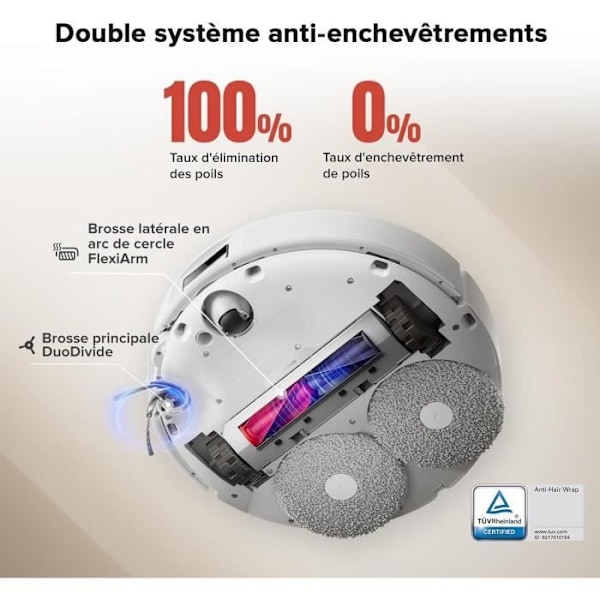 ROBOROCK QREVO CURV - Robotdammsugare med multifunktionsstation 3.0 - 18500 Pa - Anti-tangle System