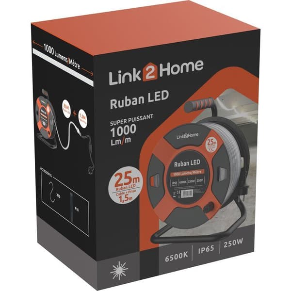 LED-kabelvinda - LINK2HOME - 25 m - 1000 Lm - 10 W