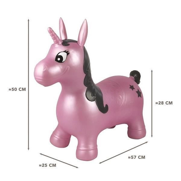 LEXIBOOK - Uppblåsbar Jumping Unicorn - Lila - Blandad - Från 3 år