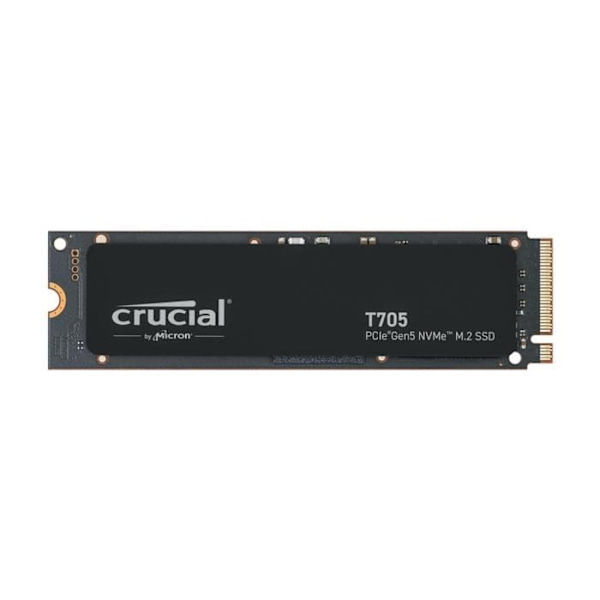 Intern spel-SSD - CRUCIAL - T705 SSD 4TB PCIe Gen5 NVMe M.2 (2024) - PCIe 3.0 och 4.0 bakåtkompatibilitet - CT4000T705SSD3