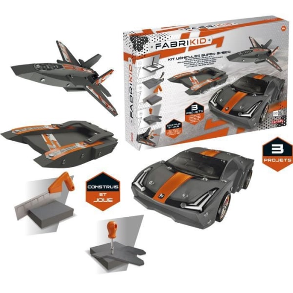Fabrikid - Super Speed ??Vehicle Kit - Boy Toy - Construction - 8 år - Lansay