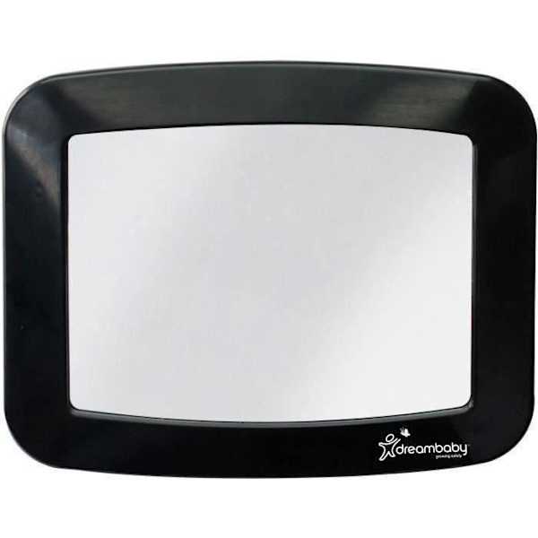 Stor rektangulär backspegel - DREAMBABY - Justerbar för baksätet - 20 x 24 cm - Svart
