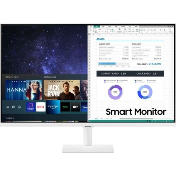 PC-skärm - SAMSUNG - Smart Monitor M5 - CM500 - 32 FHD 1920x1080 - 60Hz - VA - 4ms - Svart - HDMI + Fjärrkontroll