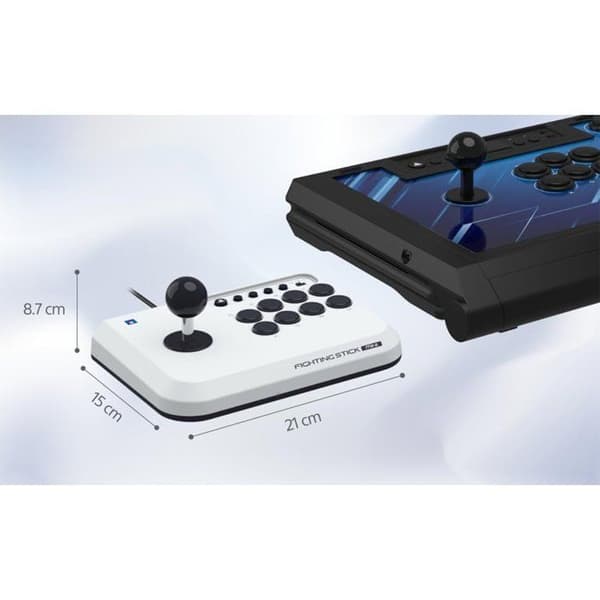 Gamepad - PC, PS4 och PS5 - Fighting Stick Mini - PlayStation - Kabelansluten - Vit - Hori