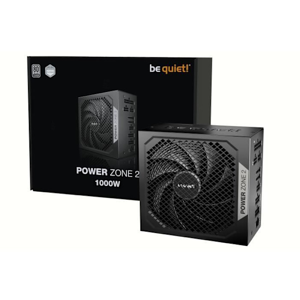 PC-nätaggregat - BE QUIET! - POWER ZONE 2 - 1000 W - 80 Plus Platinum-certifierad - Modulär