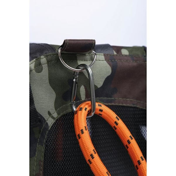Bärväska - M PETS - REMIX 2 in 1 Camouflage & Orange - 41 x 28 x 28 cm - Vikbar - Lättvikt - Selebälte