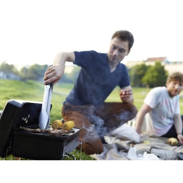 WEBER Go-Anywhere träkolgrill - förkromat stål - svart