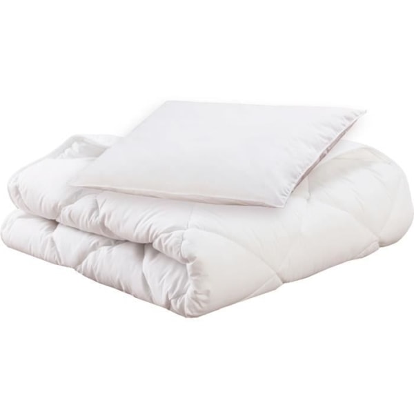 Ekologiskt paket Täcke 100x140cm + kudde 40x60cm - MON P'TIT DODO - Varm - 100% Polyester Silikoniserad hålfiber - 1 person -