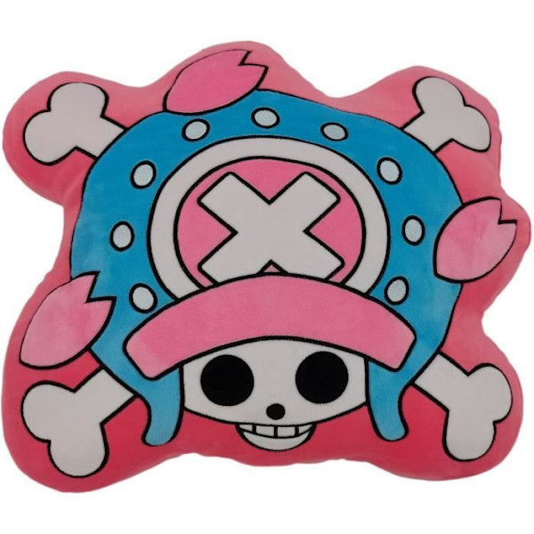 3D-kudde - ONE PIECE - Tony Chopper-logotyp - Mikrofiber - 40 cm