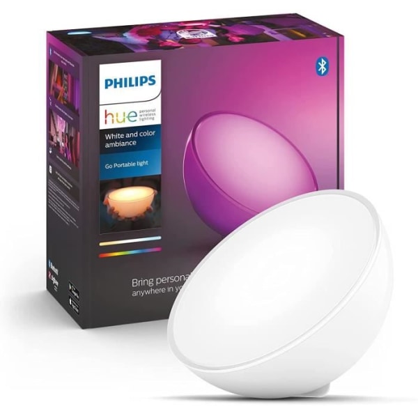 Philips hue go lampe ansluten bärbar vit och färgkompatibel Bluetooth, arbetar med Alexa, Google och Apple HomeKit