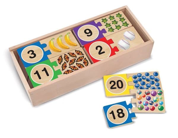 MELISSA & DOUG Självkorrigerande pussel med nummer från 1 till 20