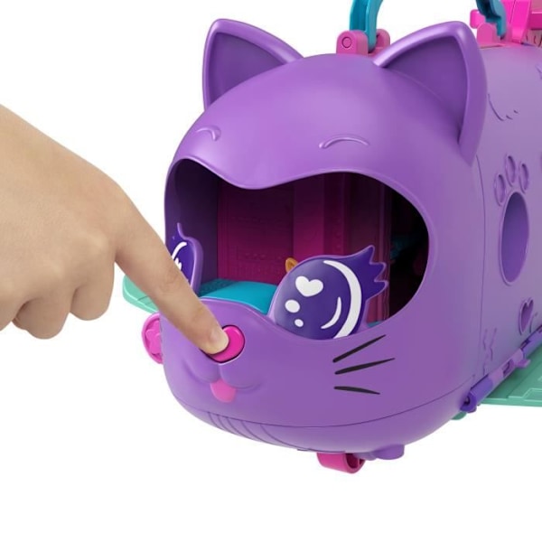 Polly Pocket-Transformable Kitten Airplane-Box med 2 minifigurer HWP19