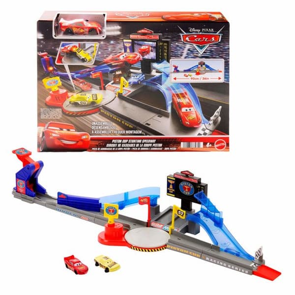 Bilar - Krasch- och stuntbana - Mattel - JHL42