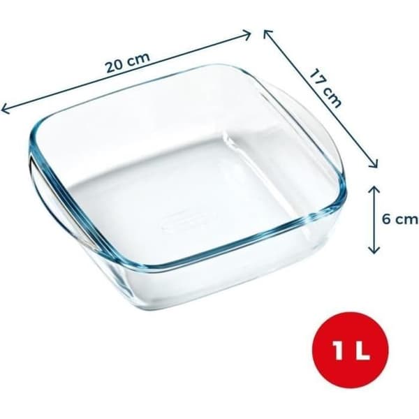 Airfryer-form - PYREX - 1450141 - Kvadratisk - Borosilikatglas - 20 x 17 cm