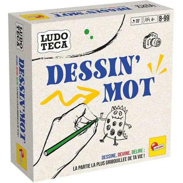 Dessin'Mot - Ritspel - LUDOTECA - LISCIANIGIOCHI - 4+ spelare - Ålder 8+