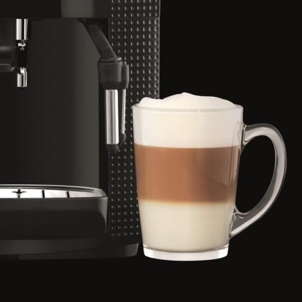 KRUPS kaffebönmaskin, espressomaskin, automatisk rengöring, ångmunstycke för cappuccino, Starbucks kaffe, Essential YY4540FD
