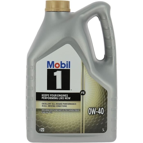 Motoroljeburk - MOBIL1 - 0W-40 FS - 5 L - 4 säsonger