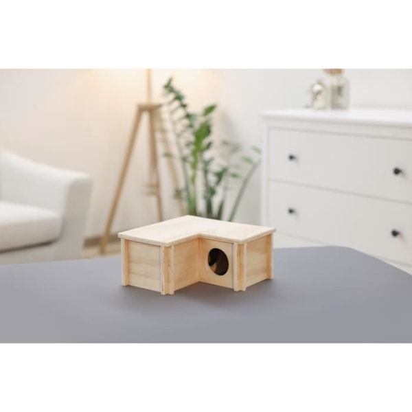 Skydd för smågnagare - Kerbl - 3-kammarmodell - Beige - Avtagbart tak - Enkel montering