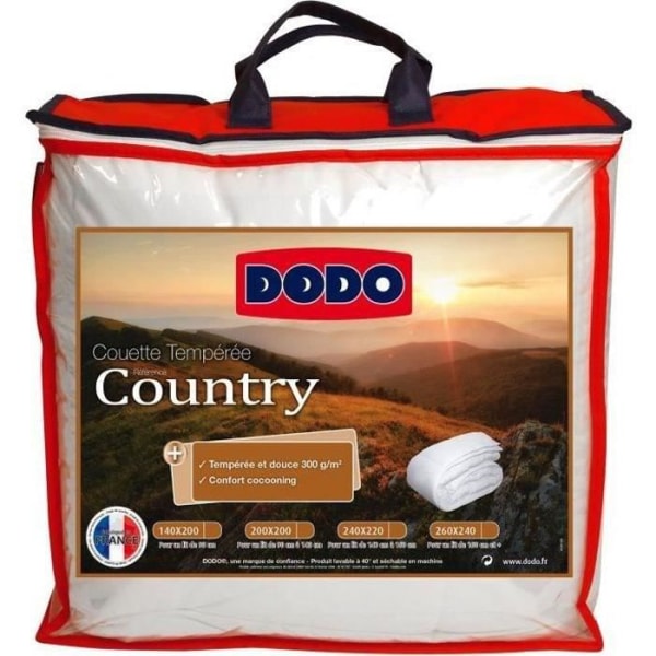 DODO Country tempererat täcke - 200 x 200 cm - Vit