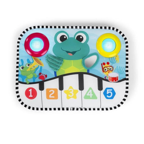 BABY EINSTEIN Musical Baby Toy, Ocean Explorers Neptune the Turtle Keyboard, Discovery Nummer, Former och Färger, 3