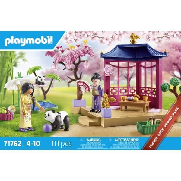 PLAYMOBIL 71762 Asiatisk trädgård med pandafamilj