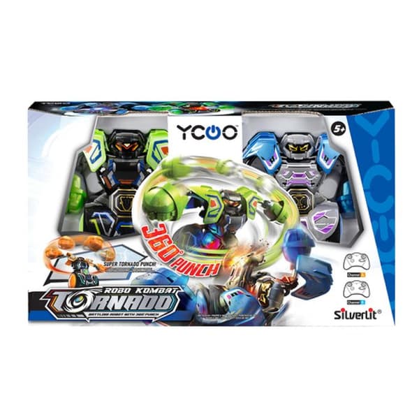 Stridsrobot - SILVERLIT - Kombat Tornado - Förstörelsekapacitet - 360° attack - Set med 2 robotar