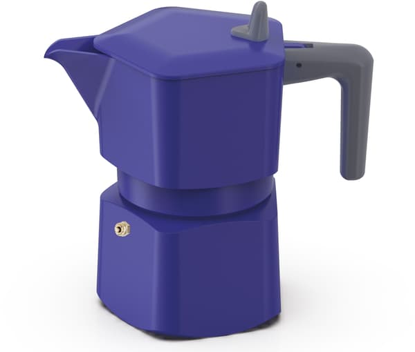 Italiensk kaffebryggare - PEZZETTI - PENTAEXPRESS - Aluminium - 3 koppar - Blå