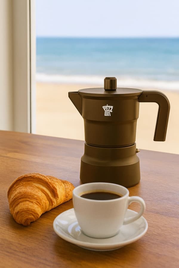 Italiensk kaffebryggare - PEZZETTI - SOLIDEXPRESS - Aluminium - 3 koppar - Khaki
