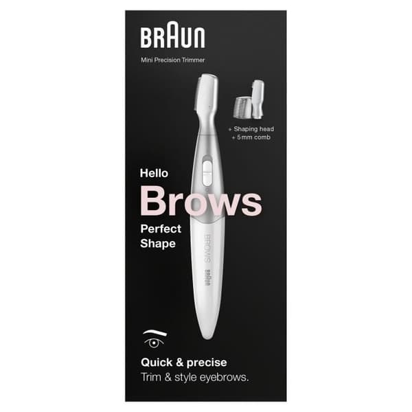 Mini precisionstrimmer - BRAUN - FG1106 BIKINI - 1 hastighet - Batteri - Grå / Vit