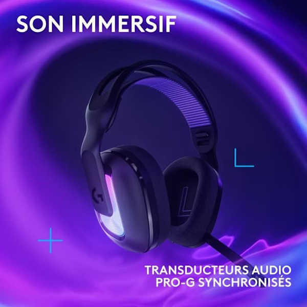 Gamingheadset - trådlöst - Logitech G - G522 - Lightspeed - Svart