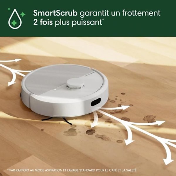 iRobot Roomba Plus 405 Combo Robot + AutoWash - Multifunktionsbas - Tvätta och torka våtservetter - LiDAR Clearview