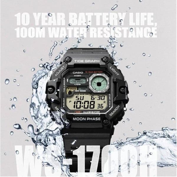 Klocka - CASIO - WS-1700H - Unisex - Svart - Kvarts - Digital