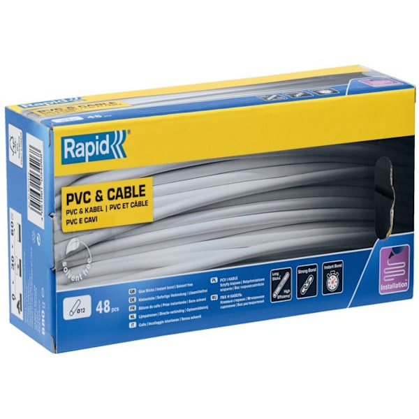Limstift - Rapid - 12 mm - 48 pinnar - PVC - Harts - Inredning