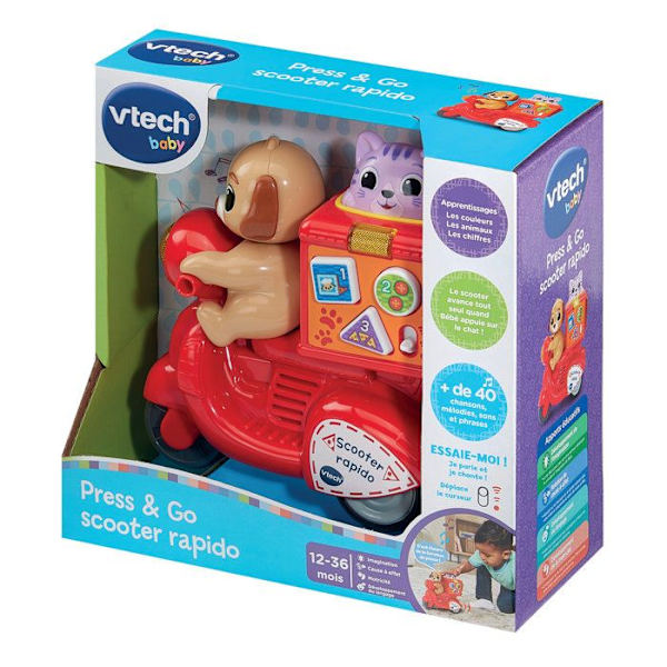 VTECH BABY - TRYCK & GO SCOOTER RAPIDO - Röd