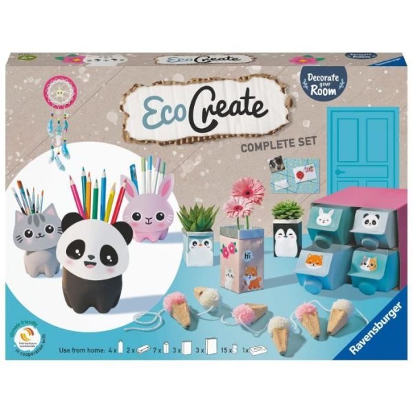 EcoCreate Maxi - Dekorera mitt rum / Décore ta chambre - Ravensburger - Kreativa hobbyer - Miljövänlig DIY - Från 6 år