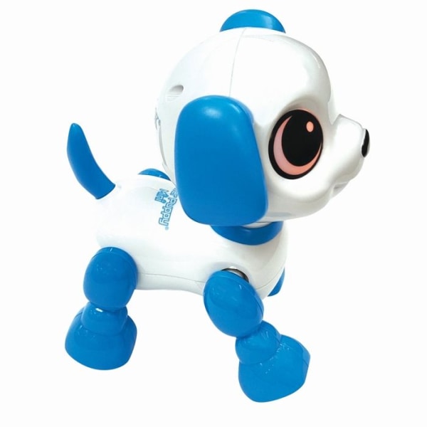 Power Puppy Mini - Robothund med ljus- och ljudeffekter, handklickkontroll, upprepa