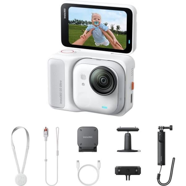 Insta360 GO Ultra Creator Bundle sportkamera 4K60, magnetfäste, vit Vit one size