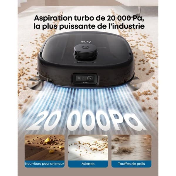 Robotdammsugare och mopp - EUFY Omni E28 - 20 000 Pa - Svart
