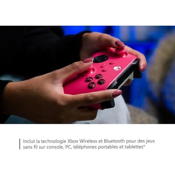 Xbox trådlös handkontroll Deep Pink till Xbox Series X|S, Xbox One & PC Windows 10 mörkrosa one size