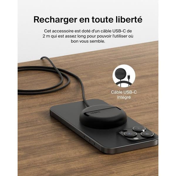 Laddplatta - BELKIN - USB-C - 15W - Svart