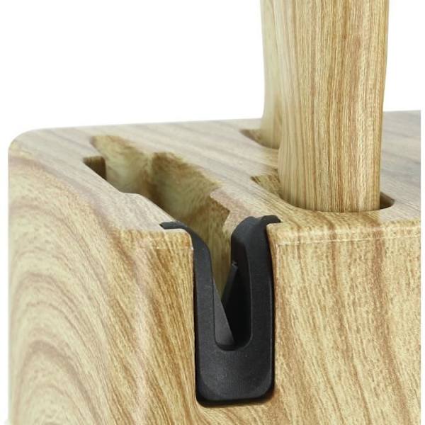 6-delat knivblock - MENASTYL - 5041062 - Keramiskt blad - Polypropylen - Saffran