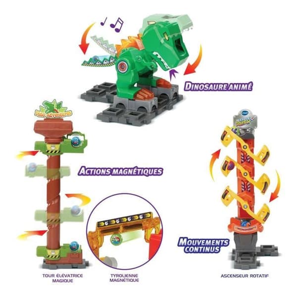 VTECH MARBLE RUSH - DINO ADVENTURES MAGNETSET XL400E