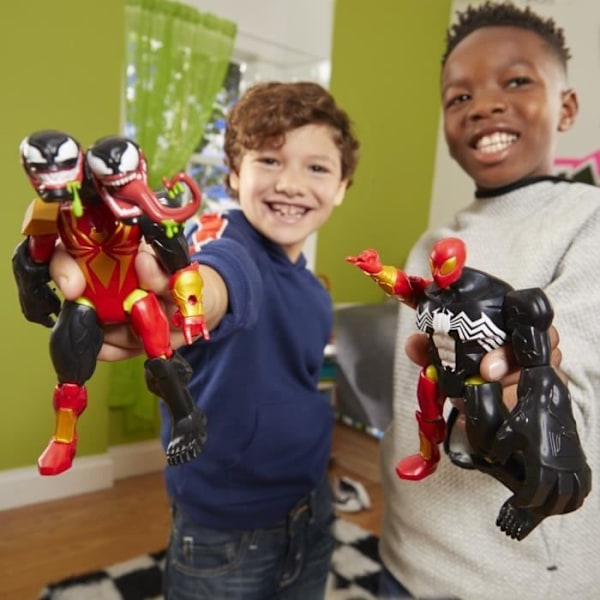 MixMashers Miles Morales, anpassningsbar statyett att mixa och matcha med tillbehör, Marvel, Ages 4 och uppåt