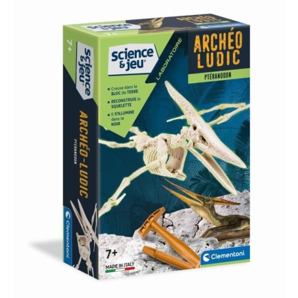 CLEMENTONI Archéo Ludic - Fosforescerande Pteranodon - Science &amp; Game